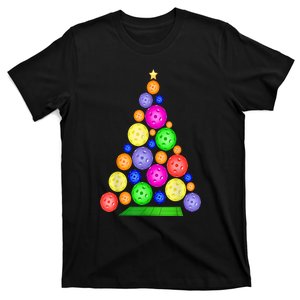 Pickleball Christmas Tree Sport Gift T-Shirt