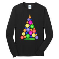 Pickleball Christmas Tree Sport Gift Tall Long Sleeve T-Shirt