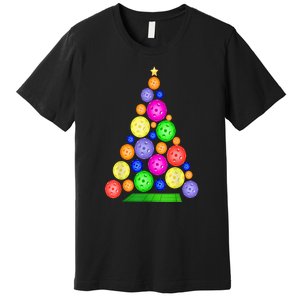 Pickleball Christmas Tree Sport Gift Premium T-Shirt