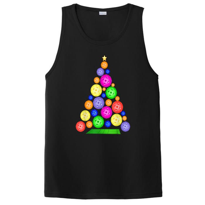 Pickleball Christmas Tree Sport Gift PosiCharge Competitor Tank