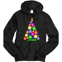 Pickleball Christmas Tree Sport Gift Tie Dye Hoodie