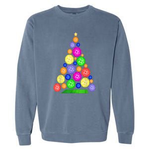 Pickleball Christmas Tree Sport Gift Garment-Dyed Sweatshirt