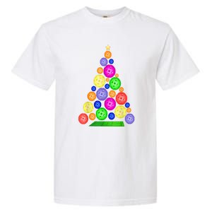 Pickleball Christmas Tree Sport Gift Garment-Dyed Heavyweight T-Shirt