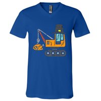 Pilgrim Crane Turkey Thanksgiving Truck V-Neck T-Shirt