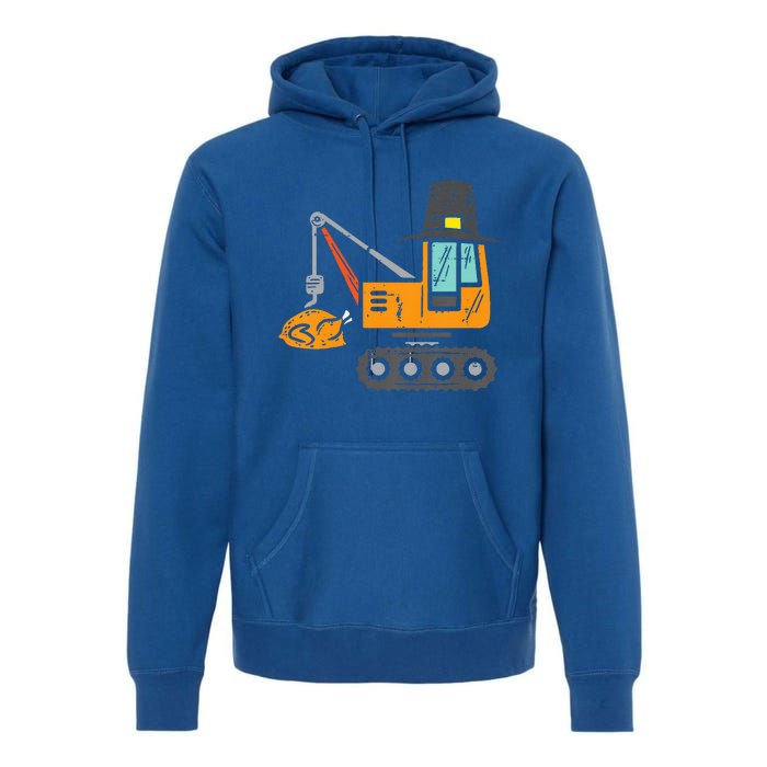 Pilgrim Crane Turkey Thanksgiving Truck Premium Hoodie