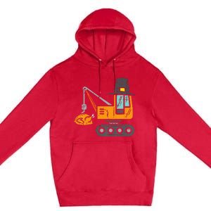 Pilgrim Crane Turkey Thanksgiving Truck Premium Pullover Hoodie