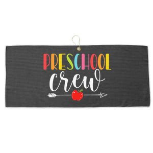 Preschool Crew Teacher Funny First Day Of School Large Microfiber Waffle Golf Towel