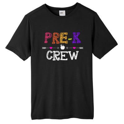 Prek Crew Teacher Funny First Day Of School Gift Tall Fusion ChromaSoft Performance T-Shirt