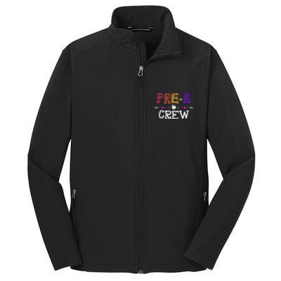 Prek Crew Teacher Funny First Day Of School Gift Core Soft Shell Jacket