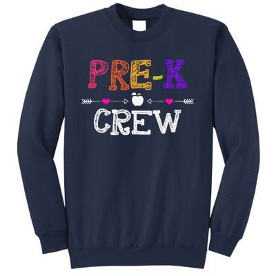 Prek Crew Teacher Funny First Day Of School Gift Sweatshirt