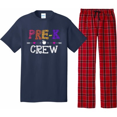 Prek Crew Teacher Funny First Day Of School Gift Pajama Set