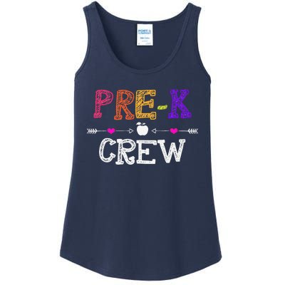 Prek Crew Teacher Funny First Day Of School Gift Ladies Essential Tank