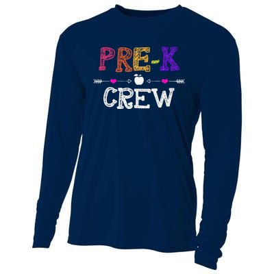 Prek Crew Teacher Funny First Day Of School Gift Cooling Performance Long Sleeve Crew