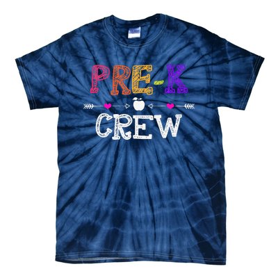 Prek Crew Teacher Funny First Day Of School Gift Tie-Dye T-Shirt