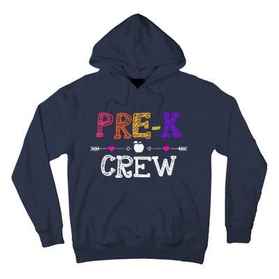 Prek Crew Teacher Funny First Day Of School Gift Tall Hoodie