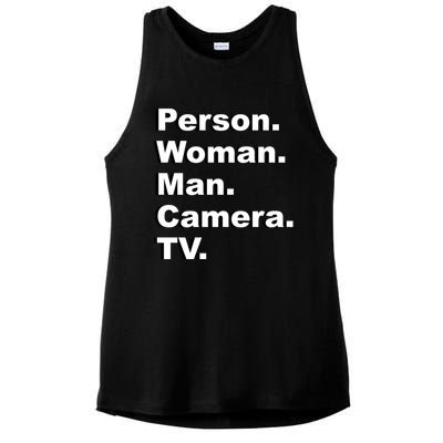 Person Camera Tv Trump Biden 2020 Gift Ladies PosiCharge Tri-Blend Wicking Tank