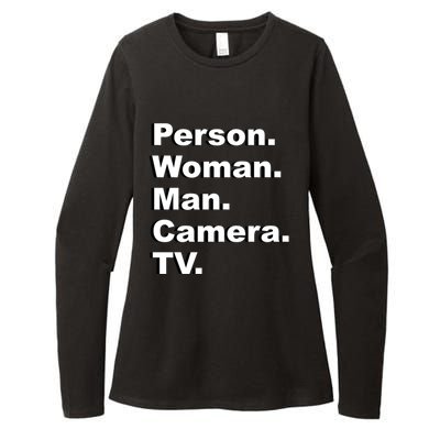 Person Camera Tv Trump Biden 2020 Gift Womens CVC Long Sleeve Shirt