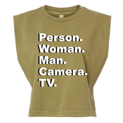 Person Camera Tv Trump Biden 2020 Gift Garment-Dyed Women's Muscle Tee