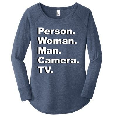 Person Camera Tv Trump Biden 2020 Gift Women's Perfect Tri Tunic Long Sleeve Shirt