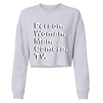 Person Camera Tv Trump Biden 2020 Gift Cropped Pullover Crew