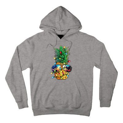 Pineapple Christmas Tree Lights Xmas Women Sunglasses Tall Hoodie