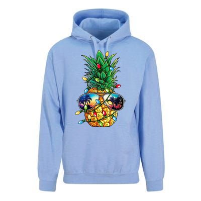 Pineapple Christmas Tree Lights Xmas Women Sunglasses Unisex Surf Hoodie