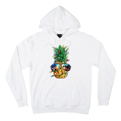 Pineapple Christmas Tree Lights Xmas Women Sunglasses Hoodie