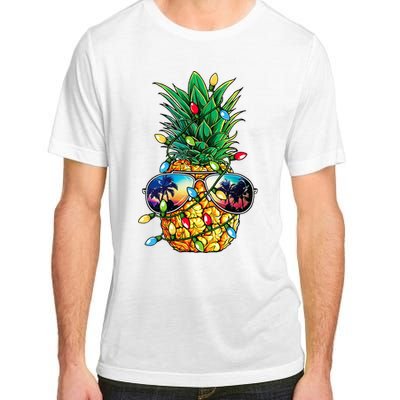 Pineapple Christmas Tree Lights Xmas Women Sunglasses Adult ChromaSoft Performance T-Shirt