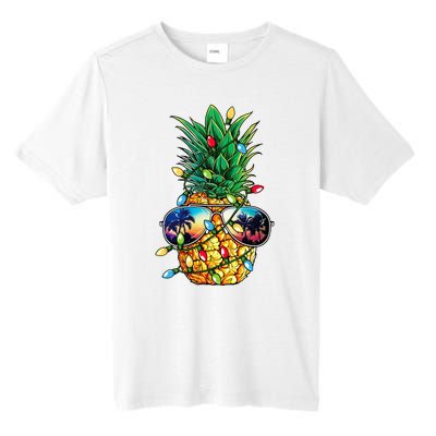 Pineapple Christmas Tree Lights Xmas Women Sunglasses Tall Fusion ChromaSoft Performance T-Shirt