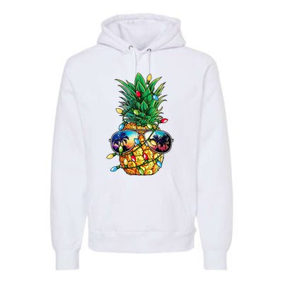 Pineapple Christmas Tree Lights Xmas Women Sunglasses Premium Hoodie