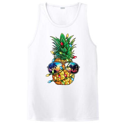 Pineapple Christmas Tree Lights Xmas Women Sunglasses PosiCharge Competitor Tank