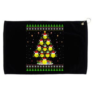 Pickleball Christmas Tree Ugly Sweater Santa Pickleball Xmas Gift Grommeted Golf Towel