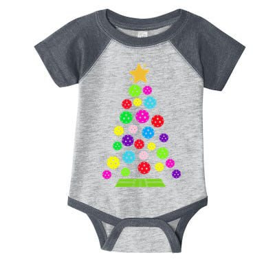 Pickleball Christmas Tree Santa Pickleball X Mas Lights Infant Baby Jersey Bodysuit