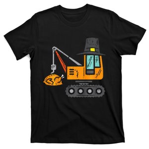 Pilgrim Crane Turkey Thanksgiving Truck T-Shirt