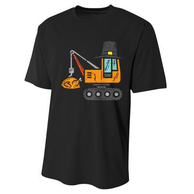 Pilgrim Crane Turkey Thanksgiving Truck Performance Sprint T-Shirt