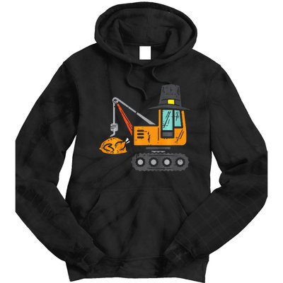 Pilgrim Crane Turkey Thanksgiving Truck Tie Dye Hoodie