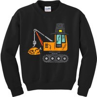 Pilgrim Crane Turkey Thanksgiving Truck Kids Sweatshirt