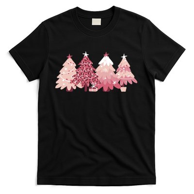 Pink Christmas Tree Holiday T-Shirt