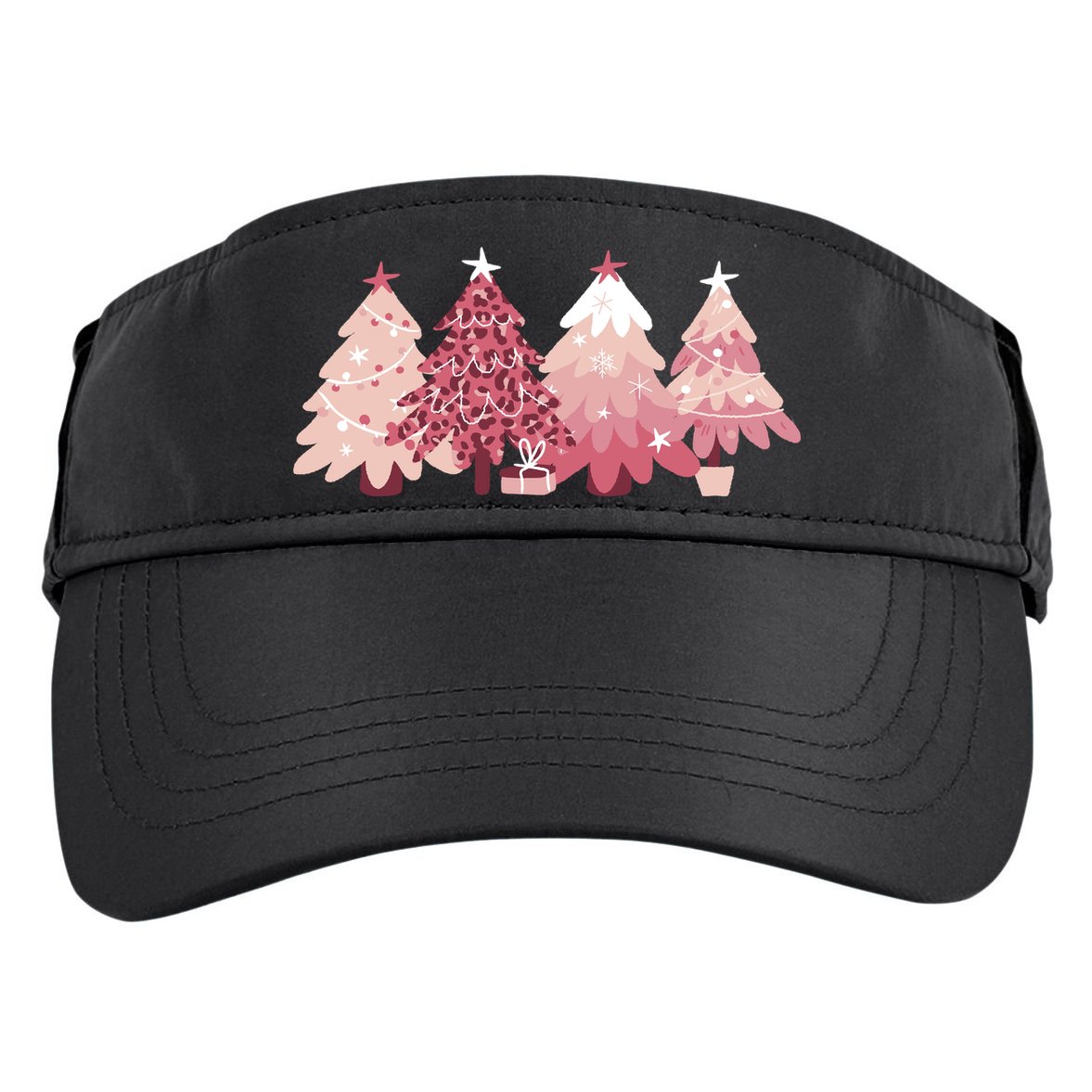Pink Christmas Tree Holiday Adult Drive Performance Visor