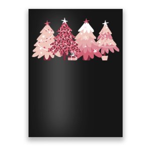 Pink Christmas Tree Holiday Poster