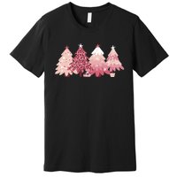 Pink Christmas Tree Holiday Premium T-Shirt