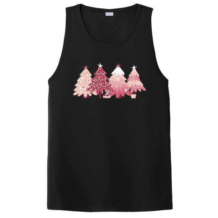 Pink Christmas Tree Holiday PosiCharge Competitor Tank