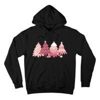 Pink Christmas Tree Holiday Tall Hoodie