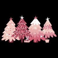 Pink Christmas Tree Holiday Kids T-Shirt