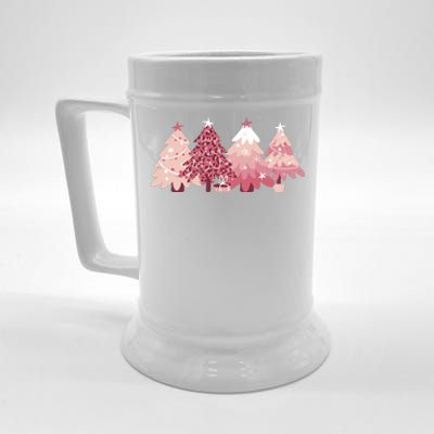 Pink Christmas Tree Holiday Beer Stein