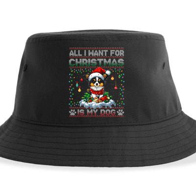 Papillon Christmas Tree Lights Decorations Dog Lover Xmas Long Sleeve Sustainable Bucket Hat