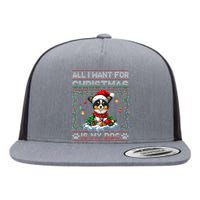 Papillon Christmas Tree Lights Decorations Dog Lover Xmas Long Sleeve Flat Bill Trucker Hat