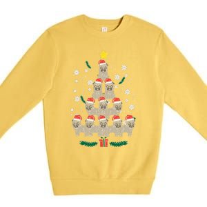 Pug Christmas Tree Dog Xmas Pjs Pajamas S Sweatshirt Premium Crewneck Sweatshirt