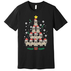 Pug Christmas Tree Dog Xmas Pjs Pajamas S Sweatshirt Premium T-Shirt