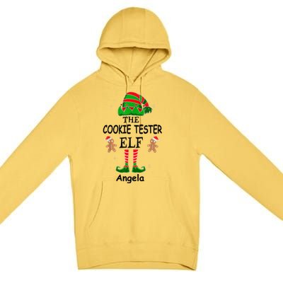 Personalized Cookie Tester Elf Family Matching Charismas Custom Name Premium Pullover Hoodie